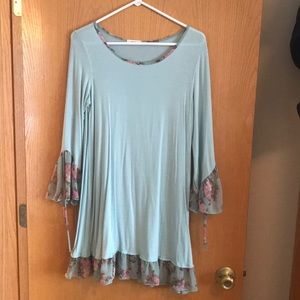 Fun and flowy baby blue dress